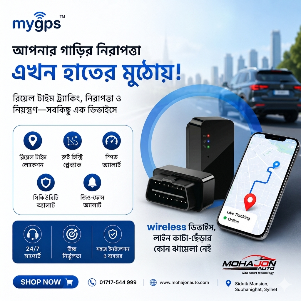 OBD GPS Wireless- Plug And Play (2 Years Warranty)